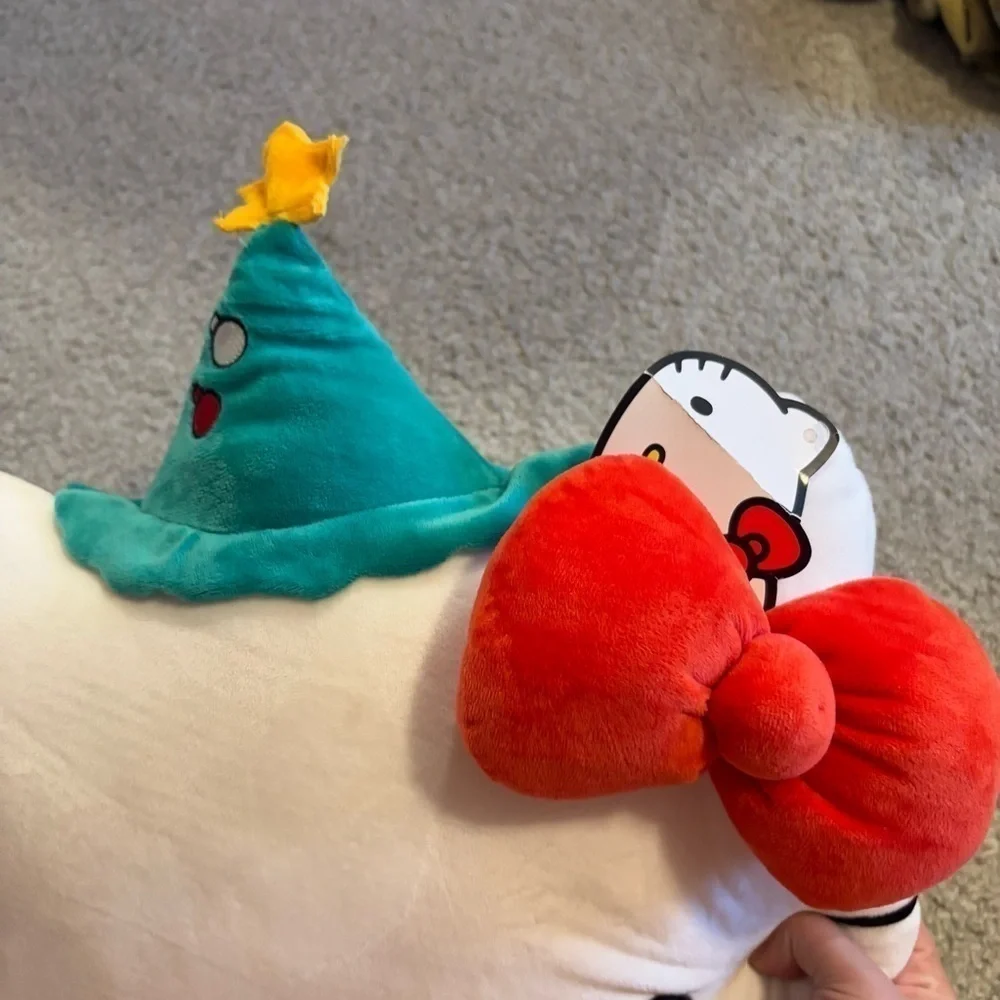 Hello Kitty Large 3D Pillow Christmas Plush NEW